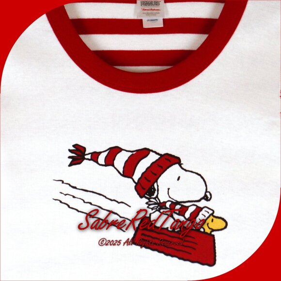 NWT Hanna Andersson Peanuts Organic Long Johns Pajamas Snoopy Mix It Up M 8 10 - Picture 3 of 9